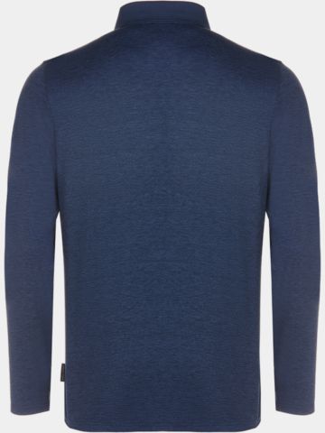 Daniel Springs Melange Thermo Langarm Polo navy