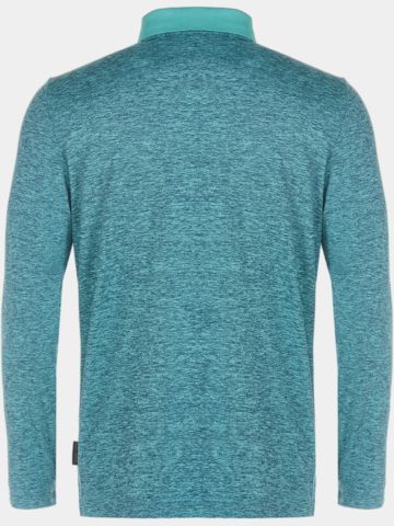 Daniel Springs Melange Thermo Langarm Polo hellgrün