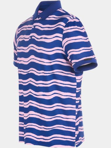 Daniel Springs  Druck Funktions Halbarm Polo dunkelblau