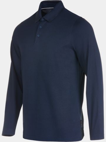 Daniel Springs Pique Thermo Langarm Polo navy