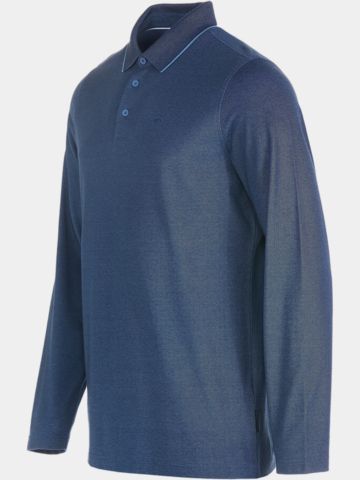 Daniel Springs  Pique Thermo Langarm Polo denim