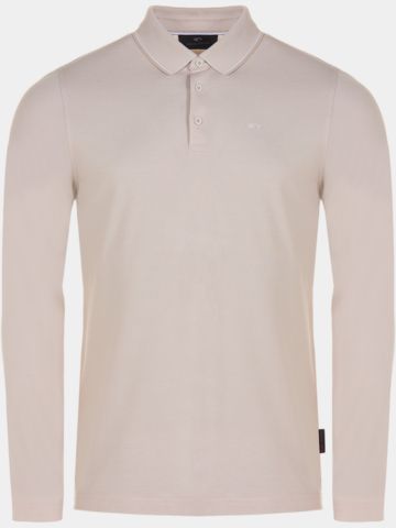 Daniel Springs Pique Thermo Langarm Polo sand