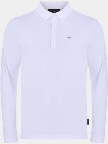 Daniel Springs Langarm Polo weiß