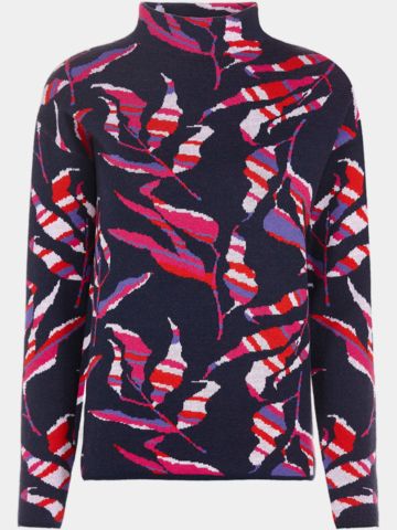 Valiente jacquard sweater knit multicolored