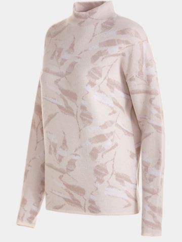 Valiente  Jacquard Pullover Strick beige