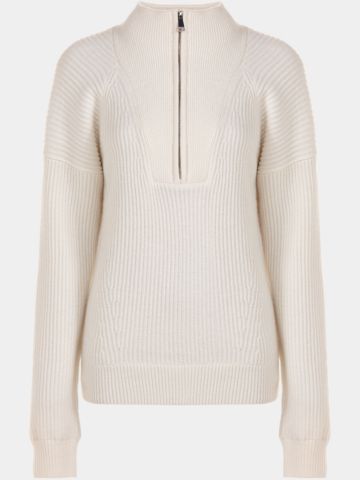 Valiente Troyer Windstopp Strick ecru