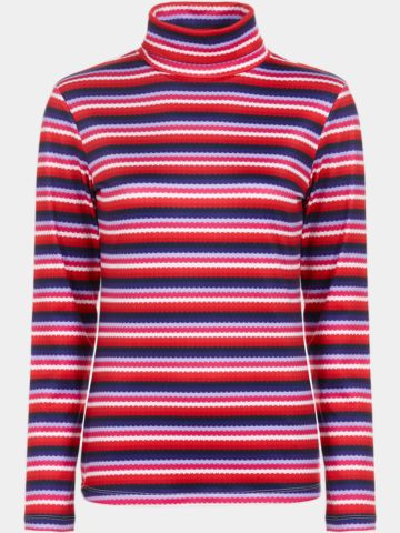 Valiente Druck Rollkragen Stretch Unterzieher mehrfarbig