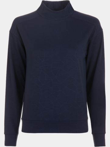 Valiente Nylon Jaquard Mock Neck Thermo Unterzieher navy