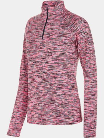 Valiente  Multi-melange 1/2 zip thermal undershirt multicolor