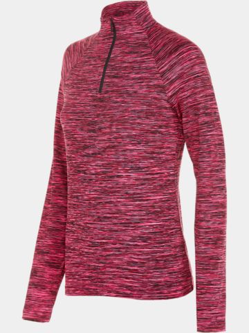 Valiente  Multi-melange 1/2 zip thermal undershirt berry