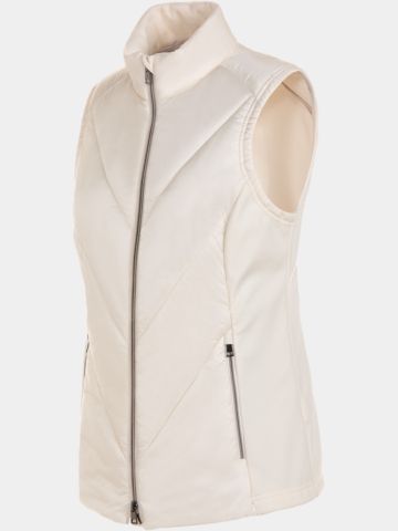 Valiente  Hybrid stretch quilted thermal vest ecru