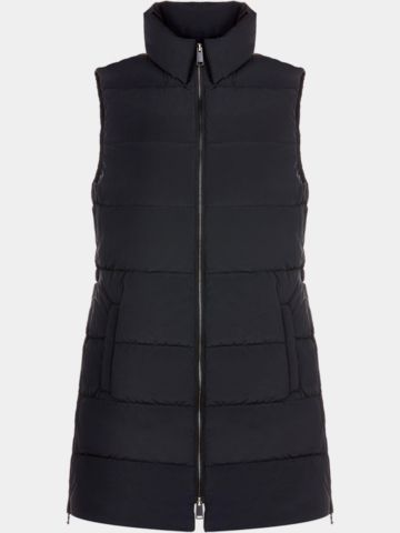 Valiente lange Stepp Thermo Weste schwarz