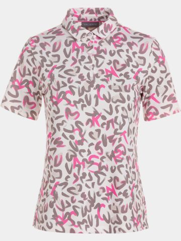 Valiente Druck Fuktions Halbarm Polo beige