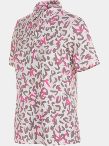 Valiente Druck Fuktions Halbarm Polo beige