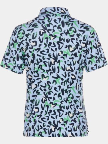 Valiente Druck Fuktions Halbarm Polo blau