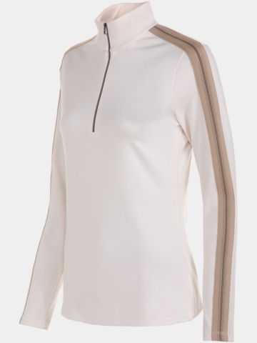 Valiente  1/2 zip stretch thermal midlayer ecru
