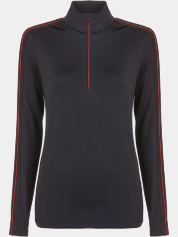 Valiente 1/2 Zip Stretch Thermo Midlayer schwarz