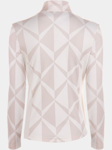 Valiente Druck 1/2 Zip Stretch Thermo Midlayer beige