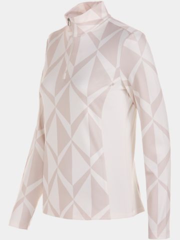 Valiente  Druck 1/2 Zip Stretch Thermo Midlayer beige