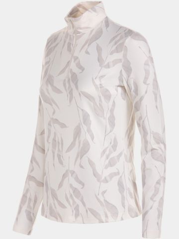 Valiente  Druck 1/2 Zip Soft Touch Thermo Unterzieher ecru