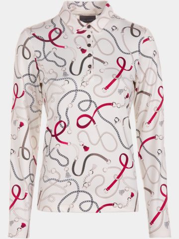 Valiente Druck Soft Touch Langarm Polo fancy