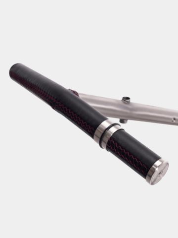 TiCad  Voyage'25 s kůží potaženým ovládáním twist grip stříbrná