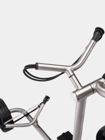 TiCad  Voyage'25 s kůží potaženým ovládáním twist grip stříbrná