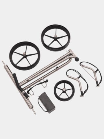 TiCad  Voyage'25 s kůží potaženým ovládáním twist grip stříbrná