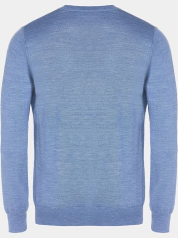 Daniel Springs Basic V-Neck Pullover Strick denim