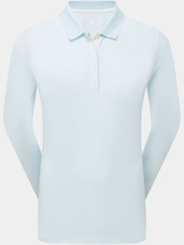 FootJoy TS L/S SHIRT Langarm Polo hellblau