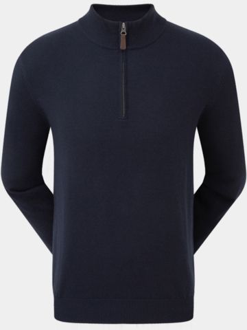 FootJoy WOOL BLEND 1/2 ZIP Troyer Strick navy