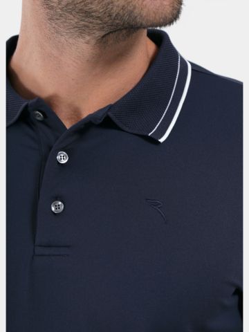 Chervo  ALFABETO Langarm Polo navy