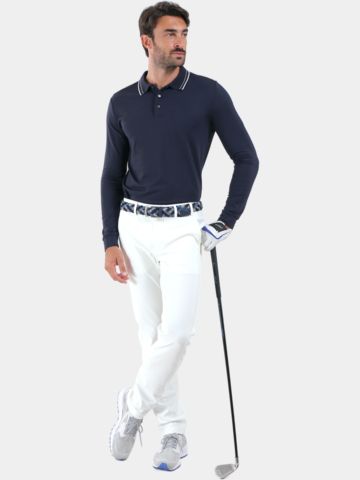 Chervo  ALFABETO Langarm Polo navy