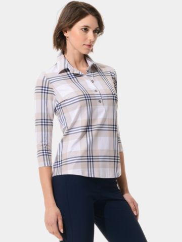 MDC  3/4 Arm Polo kariert