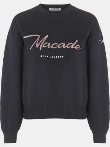 Macade Golf Signature Knit Sweater Pullover Strick anthrazit