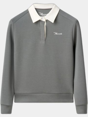 Macade Golf  Sweatshirt Langarm Polo grau