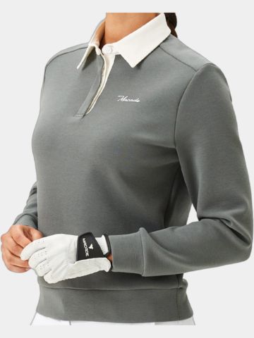 Macade Golf Sweatshirt Langarm Polo grau