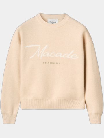 Macade Golf Signature Knit Sweater Pullover Strick sand