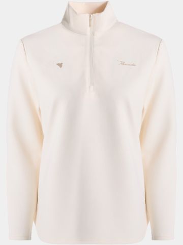 Macade Golf Flex Quarter Zip Stretch Midlayer ecru