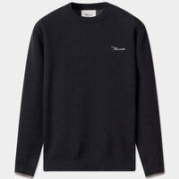 Macade Golf Cashmere Blend Intarsia Crewneck Pullover Strick schwarz Macade Golf Cashmere Blend Intarsia Crewneck Pullover Strick schwarz
