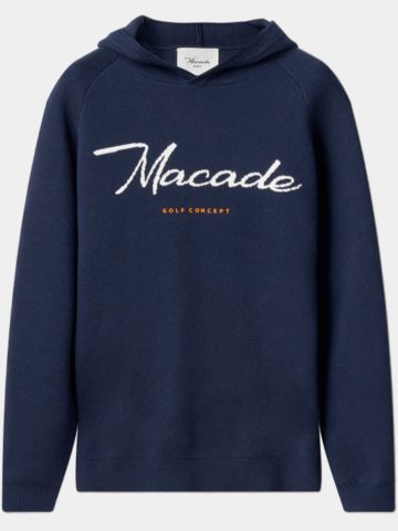 Macade Golf Signature Knit Hoodie Pullover Strick navy