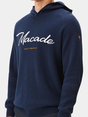 Macade Golf Signature Knit Hoodie Pullover Strick navy