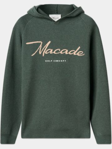Macade Golf  Signature Knit Hoodie Pullover Strick dunkelgrün
