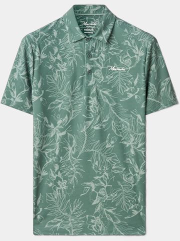 Macade Golf Juniper Floral Tour Shirt Halbarm Polo grün