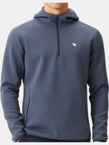Macade Golf Therma Zip Hoodie Stretch Midlayer navy
