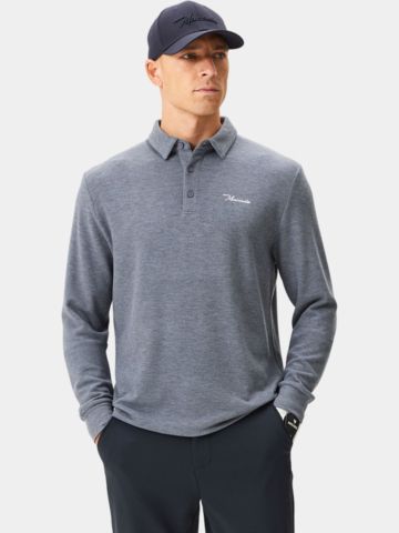 Macade Golf  Brushed Shirt Langarm Polo grau