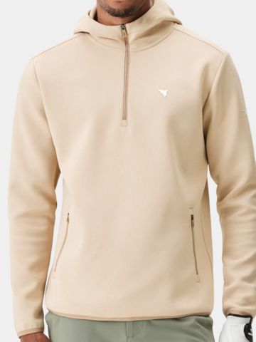 Macade Golf Therma Zip Hoodie Stretch Midlayer sand