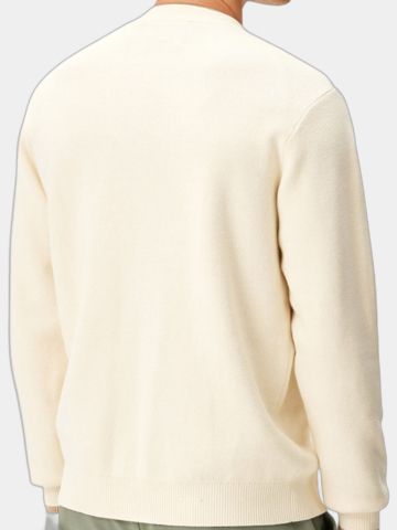 Macade Golf Cashmere Blend Knit Crewneck Pullover Strick offwhite