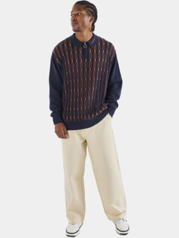 Malbon LINKS SWEATER Langarm Polo navy