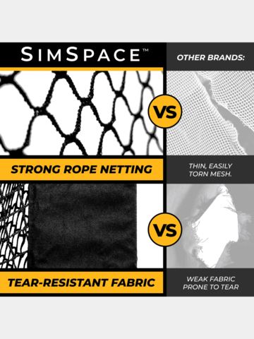 Sim Space Deluxe Home Übungsnetz XL schwarz